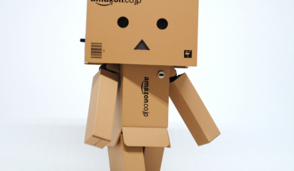 a cardboard robot